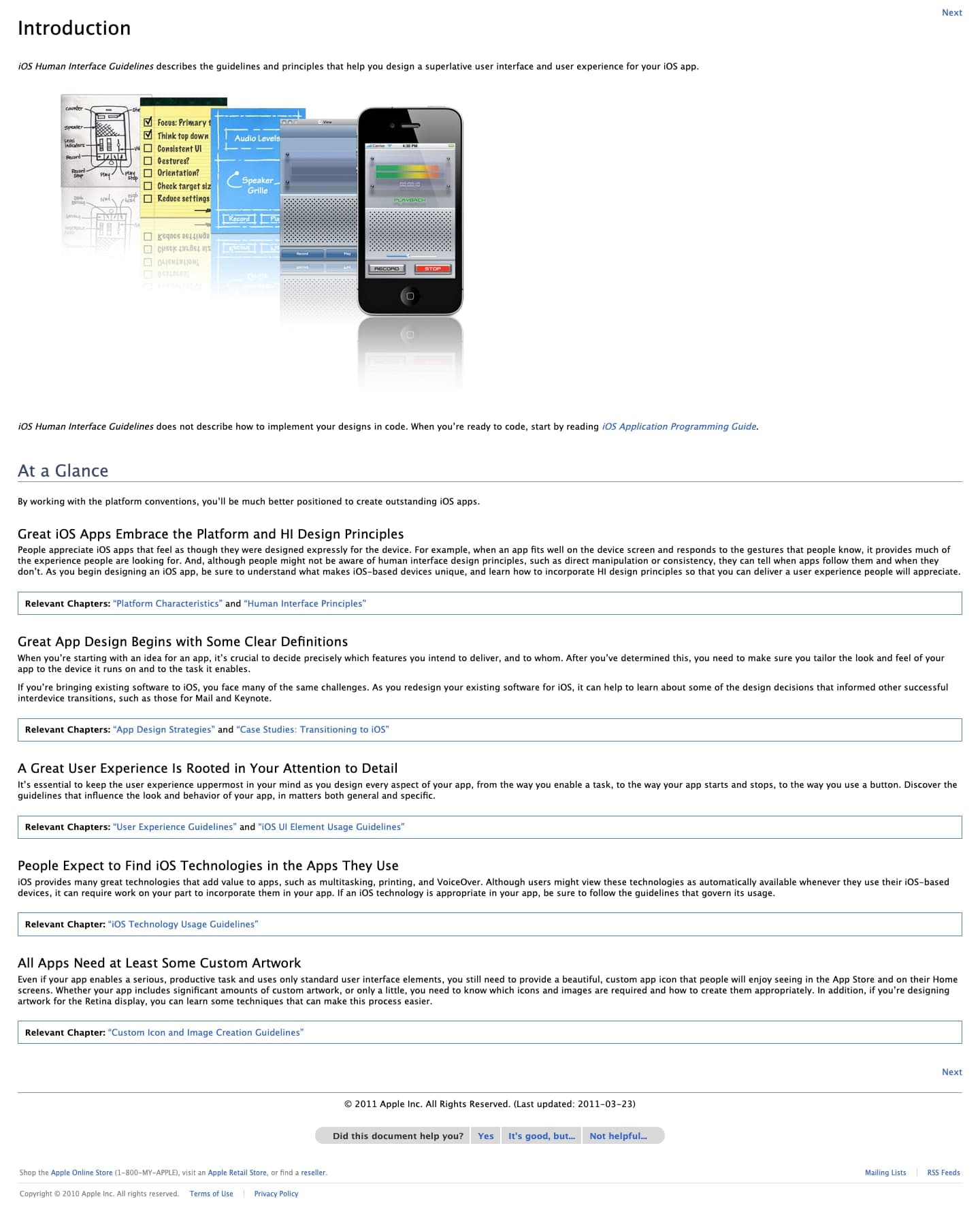 Human Interface Guidelines, 2011.08