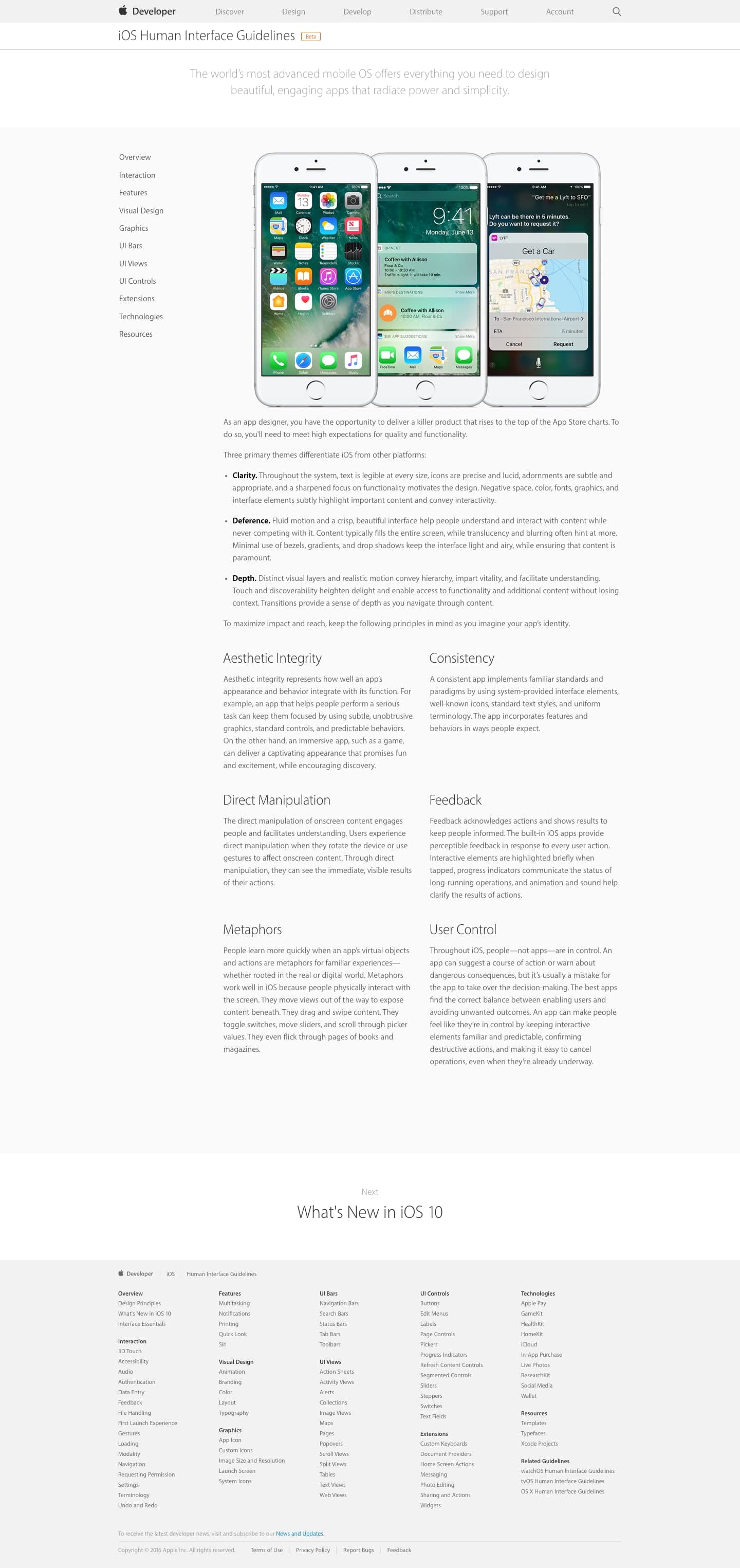 Human Interface Guidelines, 2016.06