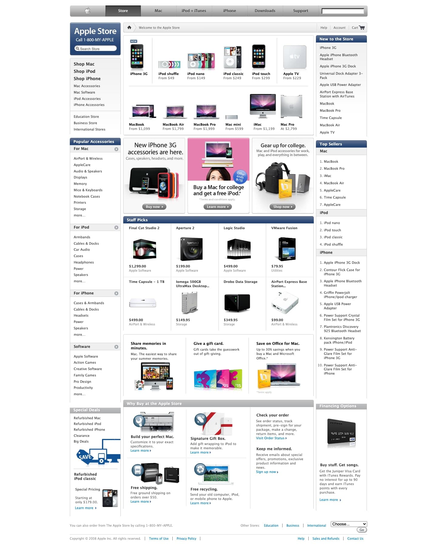 Apple Store, 2008.09